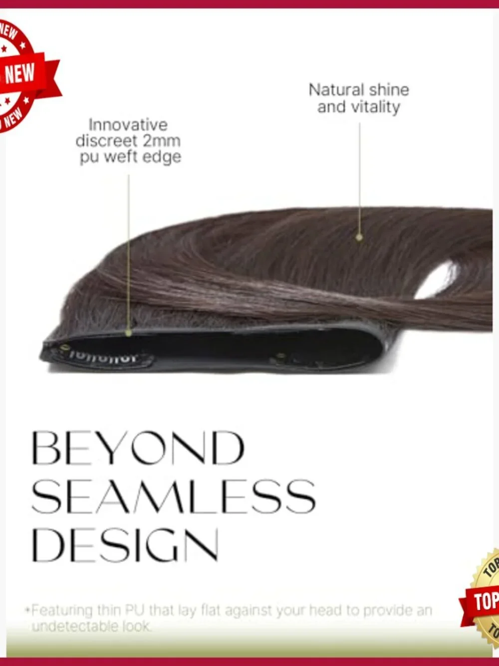 Human Hair Clip-In Extensions 100g 7-Piece Heat Resistant Virgin Remy